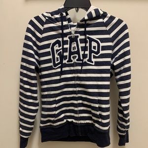 GAP Striped Hoodie Full Zip Sweatshirt || Size S